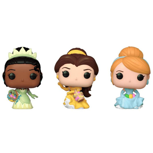 Funko Carrot Pocket Pop ! Disney Princess (Cindarella-Tiana-Bella) Figure 4Cm