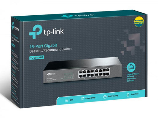 Tp-Link Tl-Sg1016D Switch Desktop Gigabit 16 Porte Rackmount 10/100/1000 Offerta