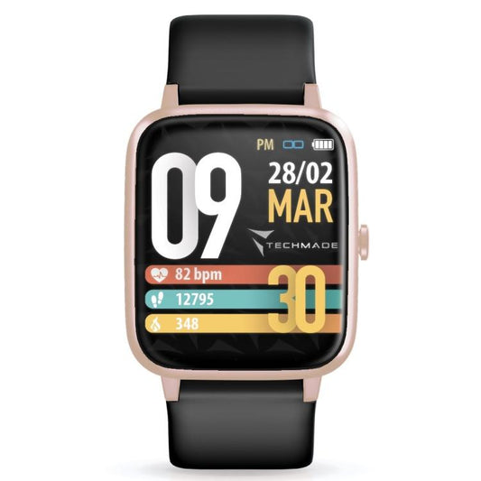 Techmade Smartwatch Move Bluetooth E Gps Integrato Sport Impermeabile Pink/Black