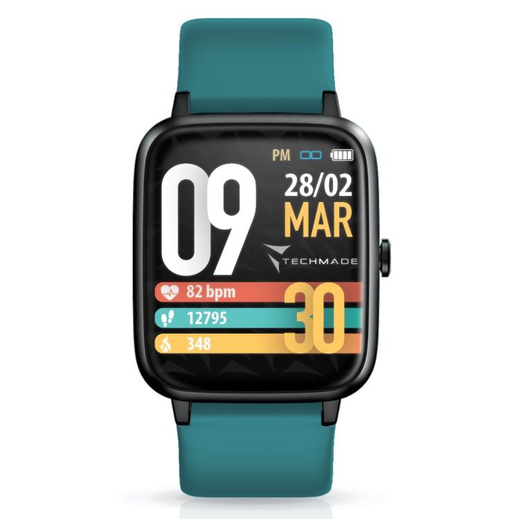 Techmade Smartwatch Move Bluetooth E Gps Integrato Sport Impermeabile Ip68 Green