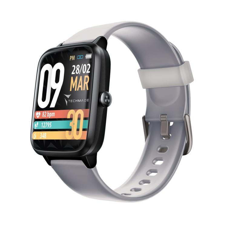 Techmade Smartwatch Move Bluetooth E Gps Integrato Sport Impermeabile Ip68 Grey