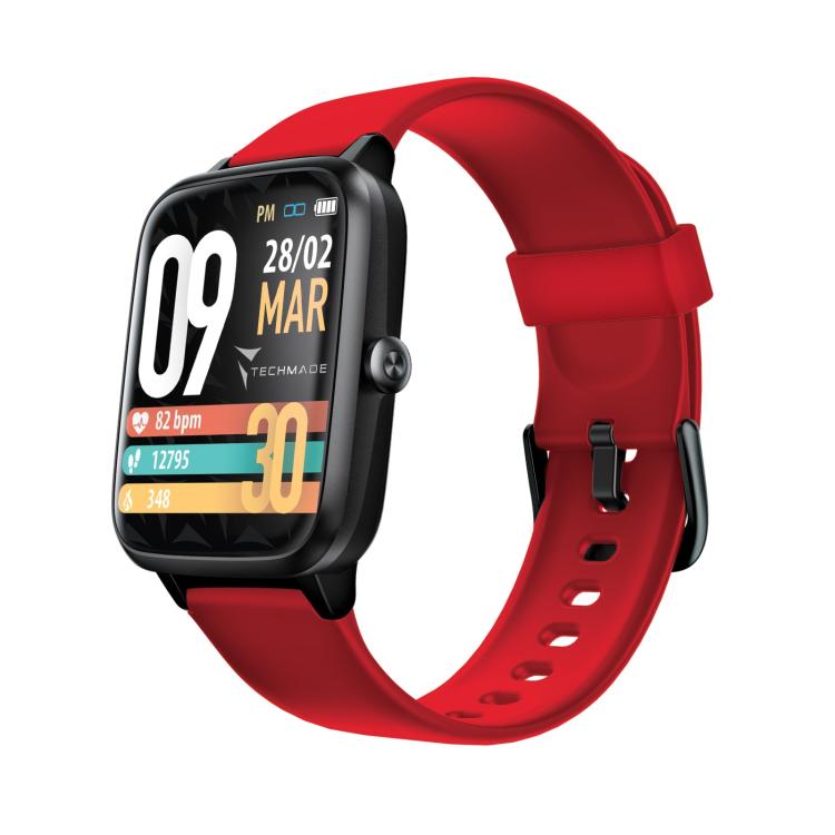 Techmade Smartwatch Move Bluetooth E Gps Integrato Sport Impermeabile Ip68 Red