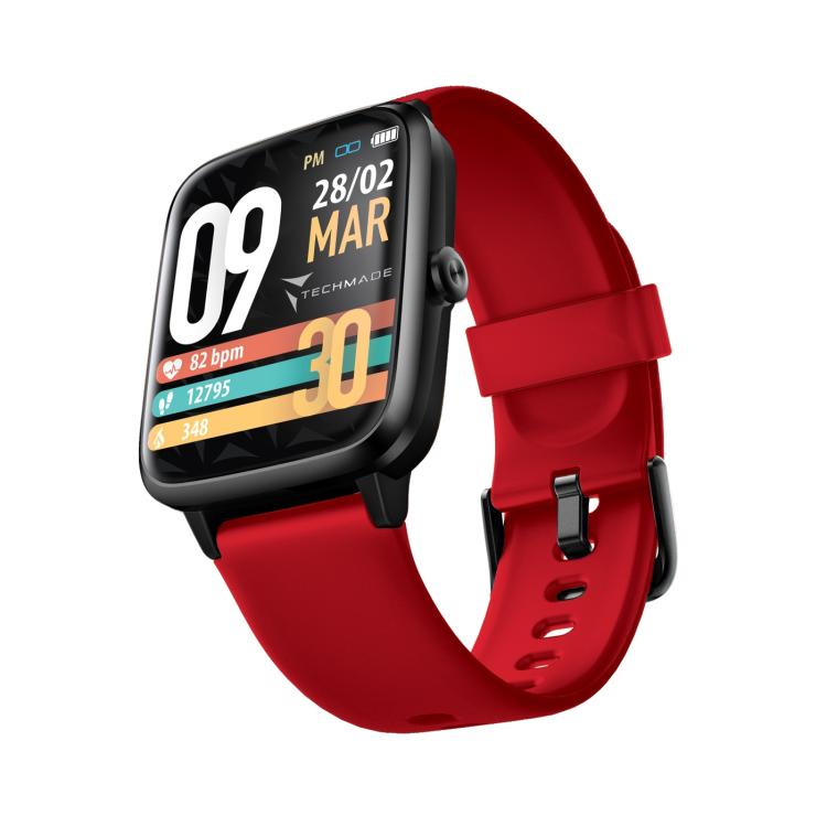 Techmade Smartwatch Move Bluetooth E Gps Integrato Sport Impermeabile Ip68 Red