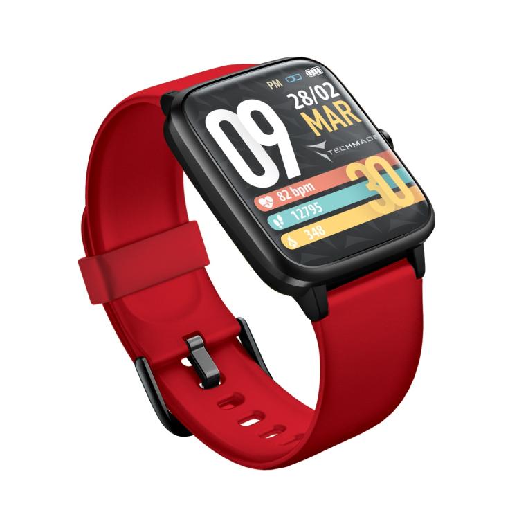 Techmade Smartwatch Move Bluetooth E Gps Integrato Sport Impermeabile Ip68 Red