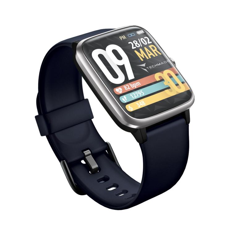 Techmade Smartwatch Move Bluetooth Gps Integrato Sport Impermeabile Silver/Blu