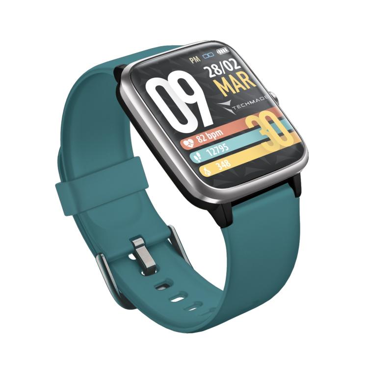 Techmade Smartwatch Move Bluetooth Gps Integrato Sport Impermeabile Silver/Green