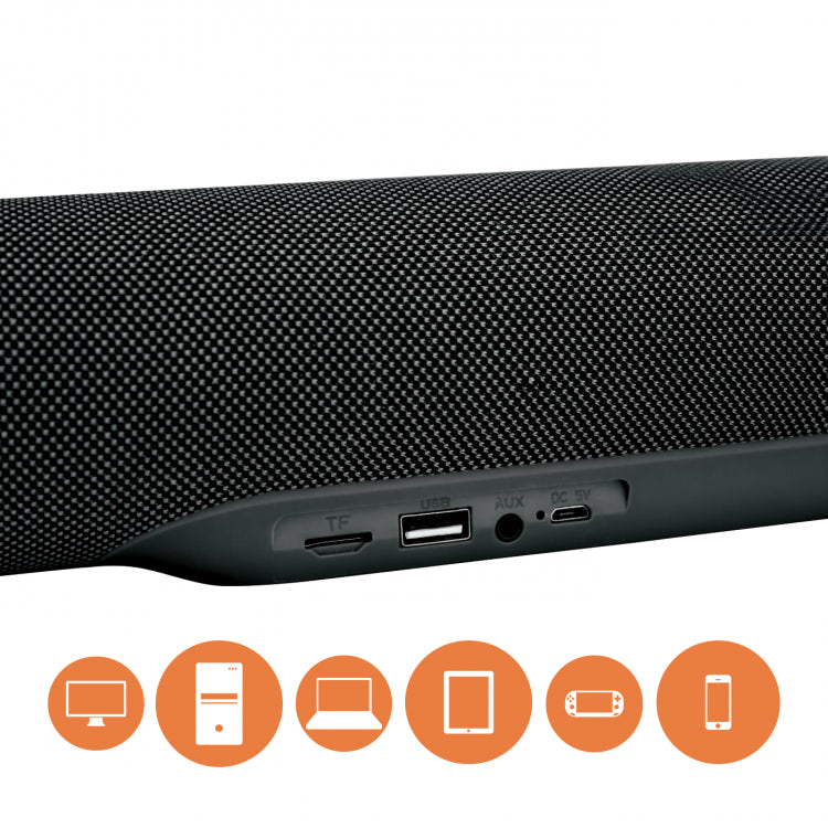 Techmade Soundbar Black 2.1 Tv Pc Notebook Radio Nero Casse Speaker Altoparlanti