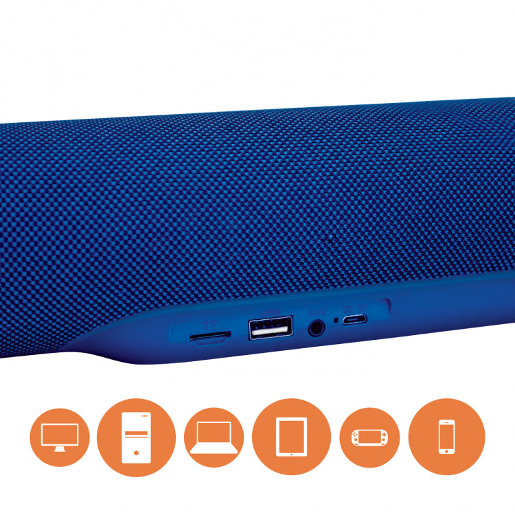 Techmade Soundbar Black 2.1 Tv Pc Notebook Radio Blue Casse Speaker Altoparlanti