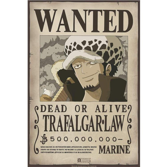 ABYSTYLE (ONE PIECE) POSTER: WANTED TRAFALGAR LAW (52X35) ANIME MANGA LIMITED