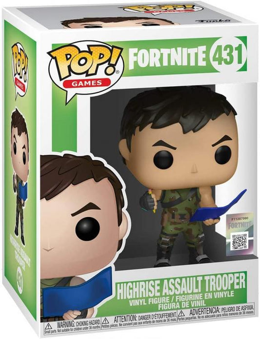 Funko Pop Games Fortnite Highrise Assault Trooper 431 Vinyl Figure Da Collezione