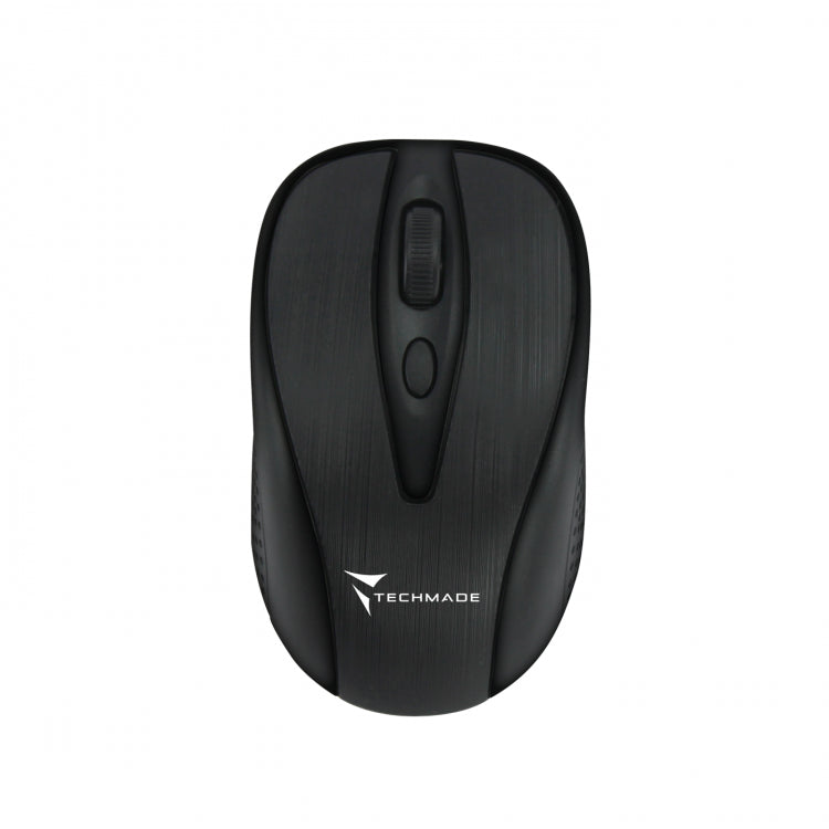 Techmade Kit Tastiera + Mouse Wireless Pkf-518+Pmf-446 Black Pc Computer Nero