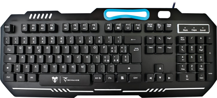 Techmade Tastiera Metal Gaming Rgb St-Gkb8153 Retroilluminata Pc Computer Nero