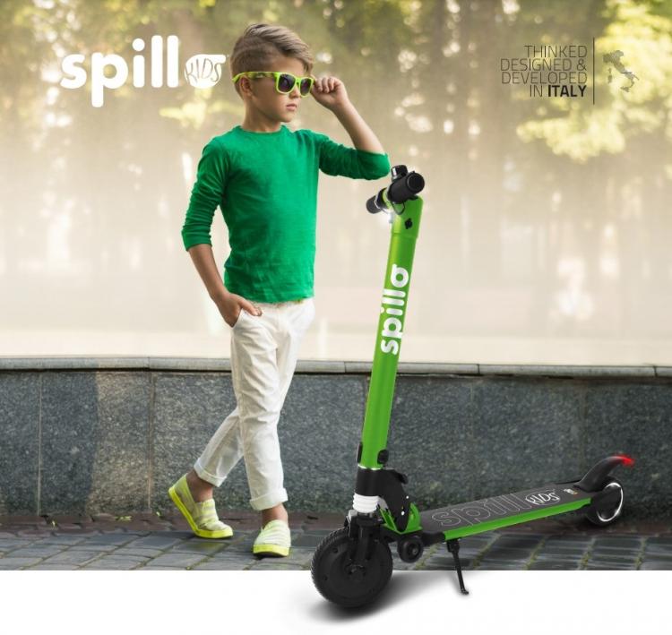 Icone The One Kids Spillo Monopattino Scooter Elettrico 150W Bambino Verde Bt