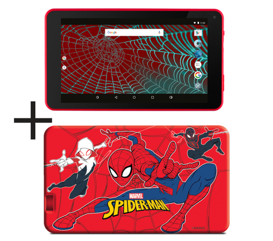 Tablet Per Bambini 7" Pollici Con Custodia Marvel Spiderman Android 7.1 Quadcore