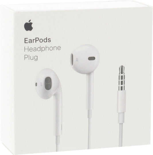 APPLE AURICOLARI EARPODS CONNETTORE JACK 3.5MM IN-EAR WIRED CUFFIE IPHONE BIANCO