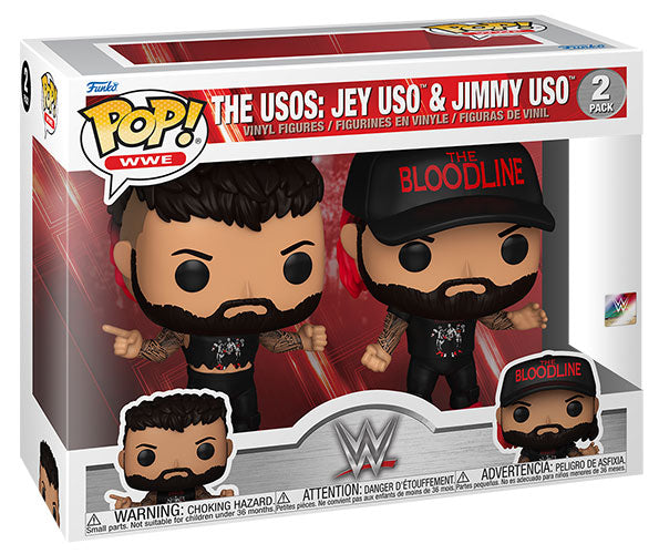 Funko Pop ! Wwe The Uso - (2 Pack) Jey Uso & Jimmy Uso Wrestling Figure 9Cm