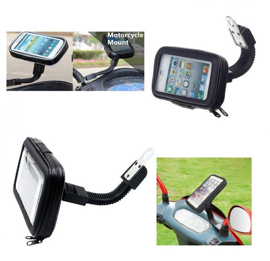 Porta Cellulare Supporto Per Moto Bici Supporto Specchietto Impermeabile 5" 6"
