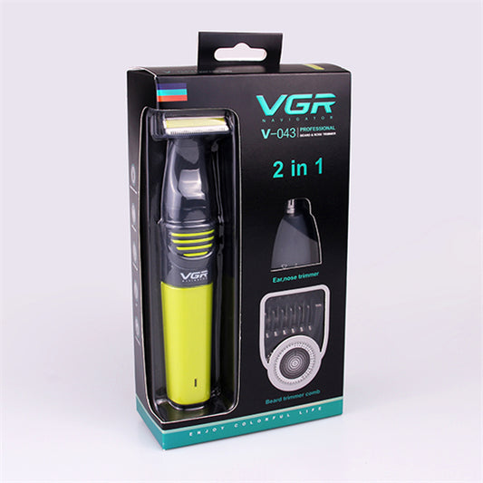 Vgr V-043 Rifinitore Regolatore Rasoio Trimmer Ricaricabile Barba Naso Orecchie