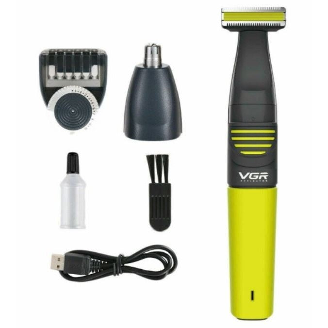 Vgr V-043 Rifinitore Regolatore Rasoio Trimmer Ricaricabile Barba Naso Orecchie