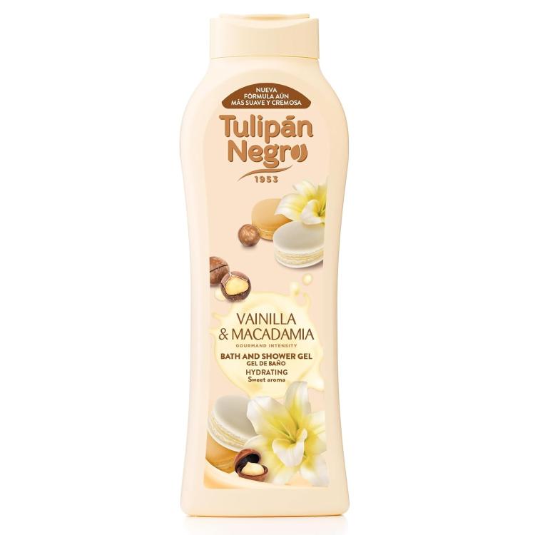 Tulipan Negro Shower Gel Bagno Doccia (Vaniglia E Macadamia) Bagnoschiuma 650Ml