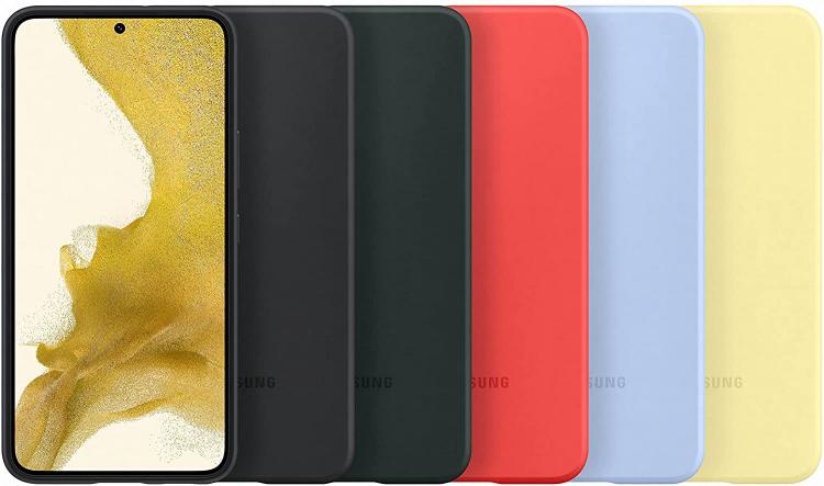 Samsung Silicone Cover Galaxy S22 Blue Cellulare Custodia Blu Morbida Azzurro 5G