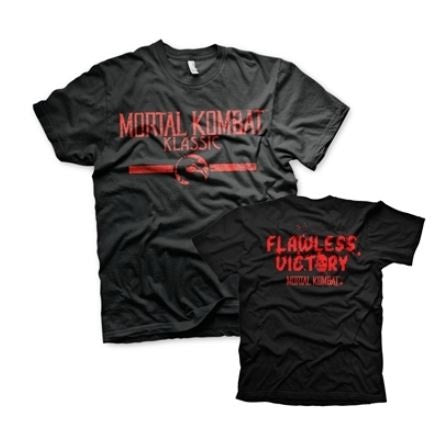 Rubberroad T-Shirt Mortal Kombat Klassic Ufficiale Nero/Rosso L Di Cotone Ps4