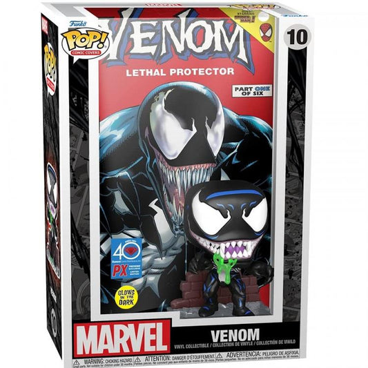 Funko Pop ! Comic Cover Marvel - Venom (10) G.I.T.D Vinyl Figure Da Collezione