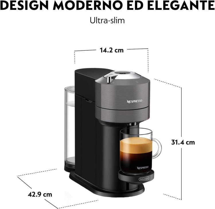 DELONGHI MACCHINA DEL CAFFÈ A CAPUSULE NESPRESSO VERTUO NEXT ENV120.GY GRIGIO
