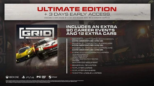 Grid Ultimate Edition Ps4 Gioco Corse Ps4 Italiano Gold Playstation 4 Nuovo