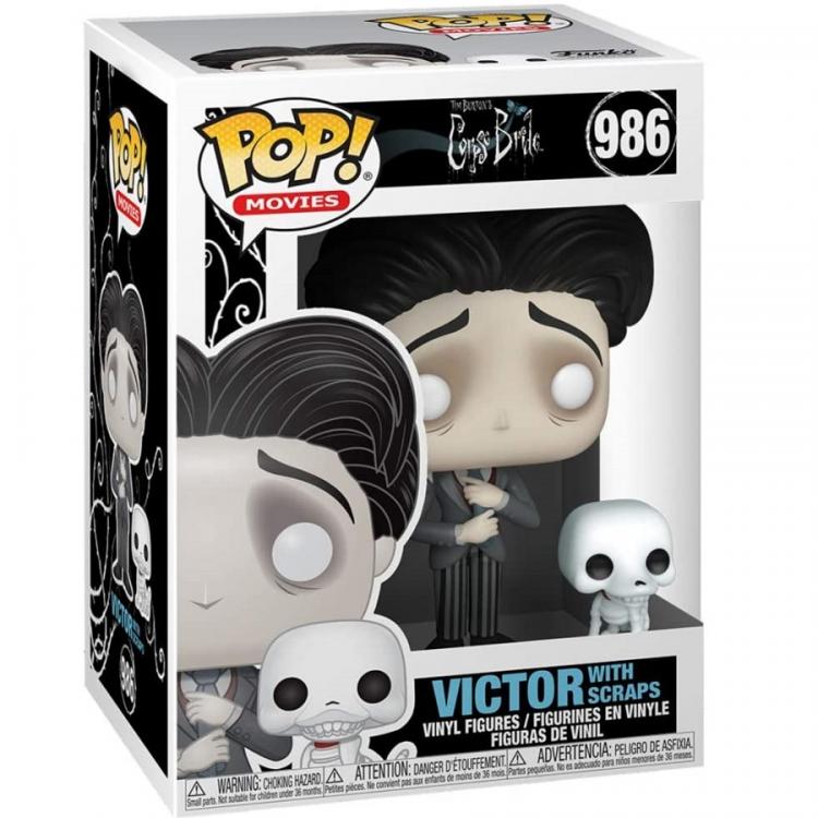 Funko Pop ! Movies La Sposa Cadavere - (986) Victor W/ Scraps Corpse Bride 9Cm
