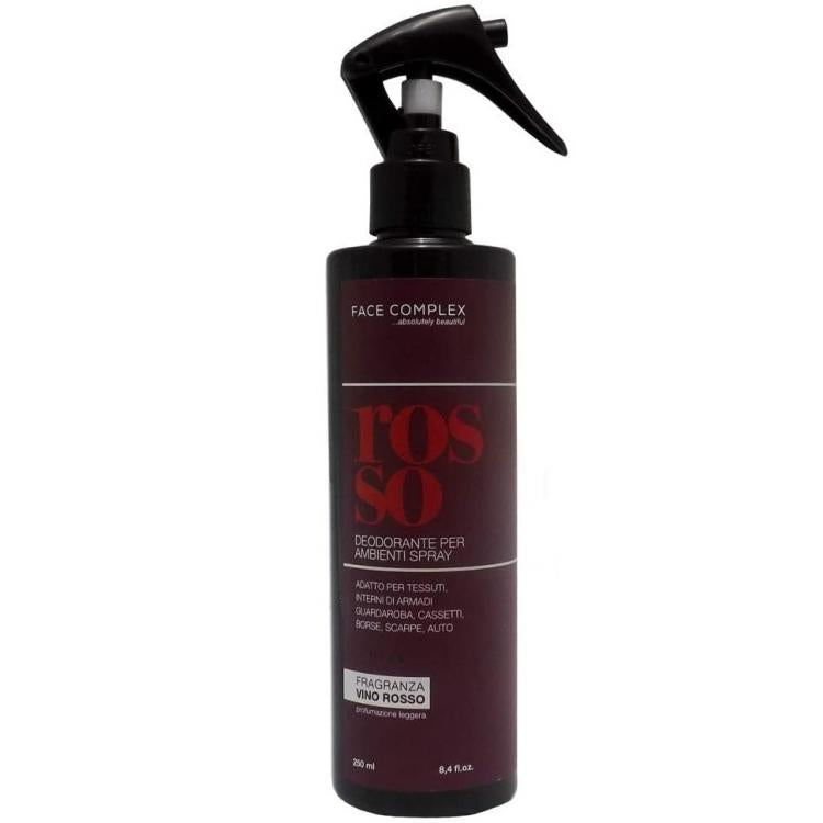 3pz FACE COMPLEX DEODORANTE SPRAY AMBIENTE AUTO SCARPE PROFUMO VINO ROSSO 250ml