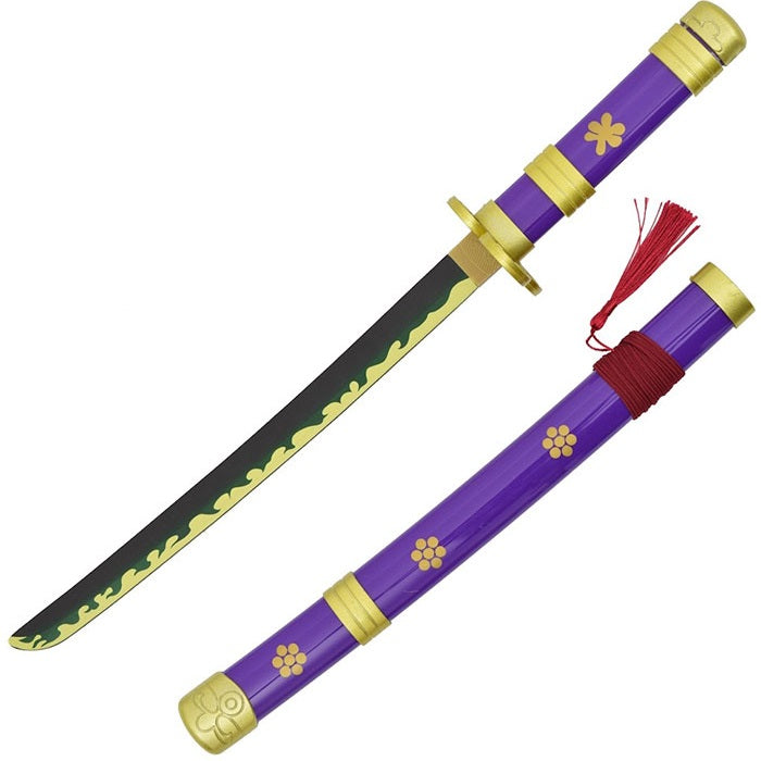 One Piece Katana Mini Bamboo Enma Roronoa Zoro Spada Da Collezione 42Cm Viola