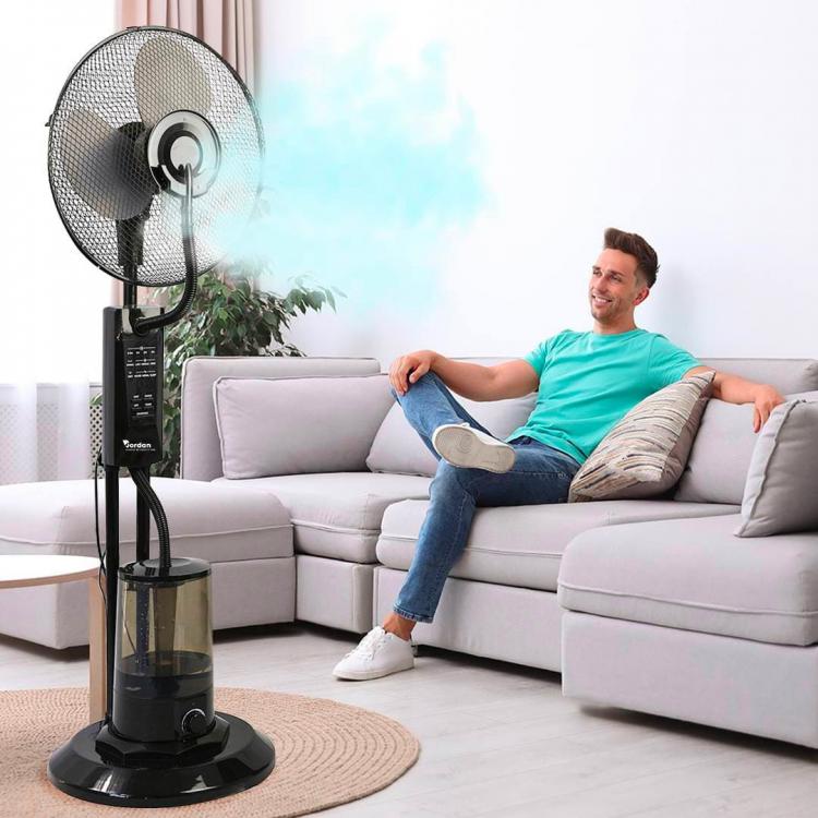 Ventilatore A Colonna Nebulizzatore Acqua Timer Digitale Umidificatore Piantana