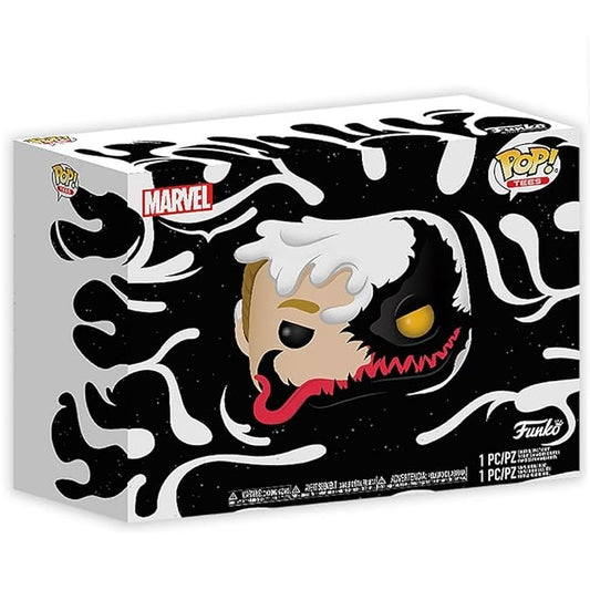 Funko Pop ! Tees Marvel Anti Venom (401) Eddie Brock Figure Gitd 9Cm + T-Shirt M