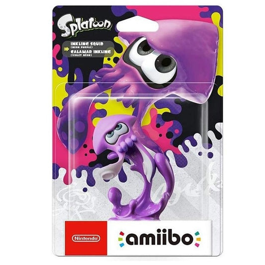 AMIIBO SPLATOON 2 INKLING SQUID NINTENDO SWITCH STATUA PACK CALAMARO VIOLA NEON