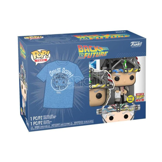 Funko Pop ! Tees Back To The Future Doc W/ Helmet 959 Glows T-Shirt Taglia L
