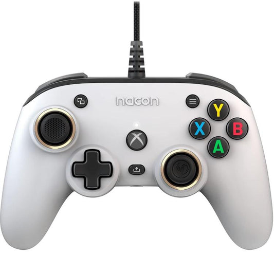 Nacon Pro Compact Controller Xbox Serie X|S One Pc Programmabile Sound (Bianco)