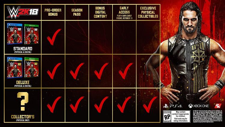 Wwe 2K18 - Deluxe Edition Ps4 Videogioco Italiano Play Station 4 Gioco Wrestling