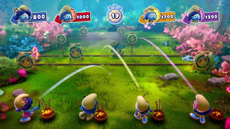 I Puffi Village Party Ps4 Gioco Playstation 4 Videogioco Blu-Ray Ita Upgrade Ps5