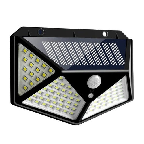 APPLIQUE 100 LED LAMPADA ESTERNO PANNELLO SOLARE SENSORE MOVIMENTO CREPUSCOLARE