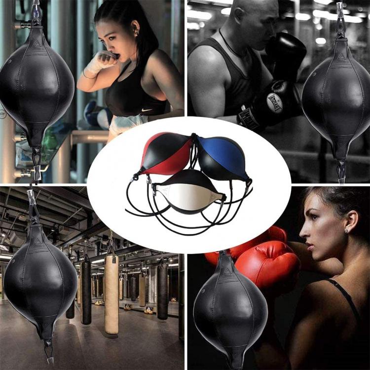 Hb Palla Tesa Sacco Boxe Elastico Colpitore Taekwondo Speed Ball Pugilato Rosso