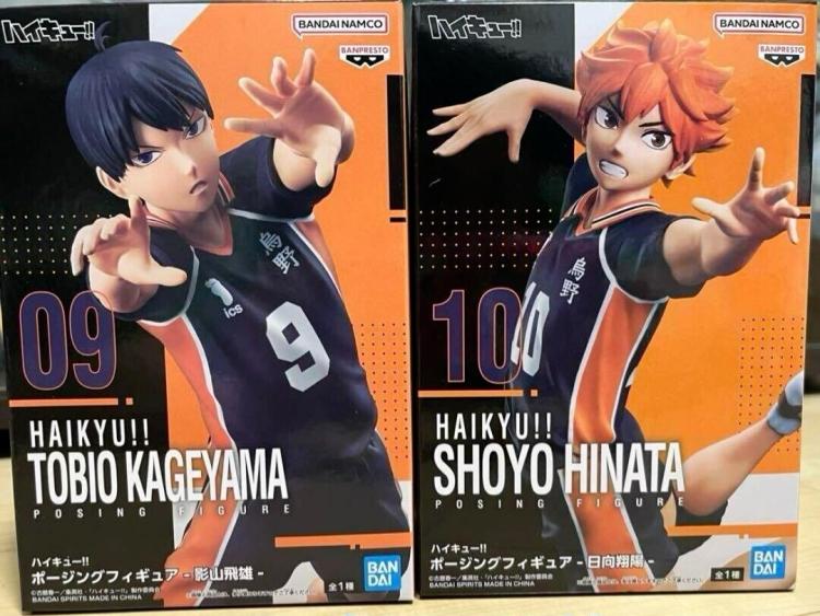 BANPRESTO HAIKYU! POSING (SHOYO HINATA + TOBIO KAGEYAMA) SET 2 FIGURE BANDAI PVC