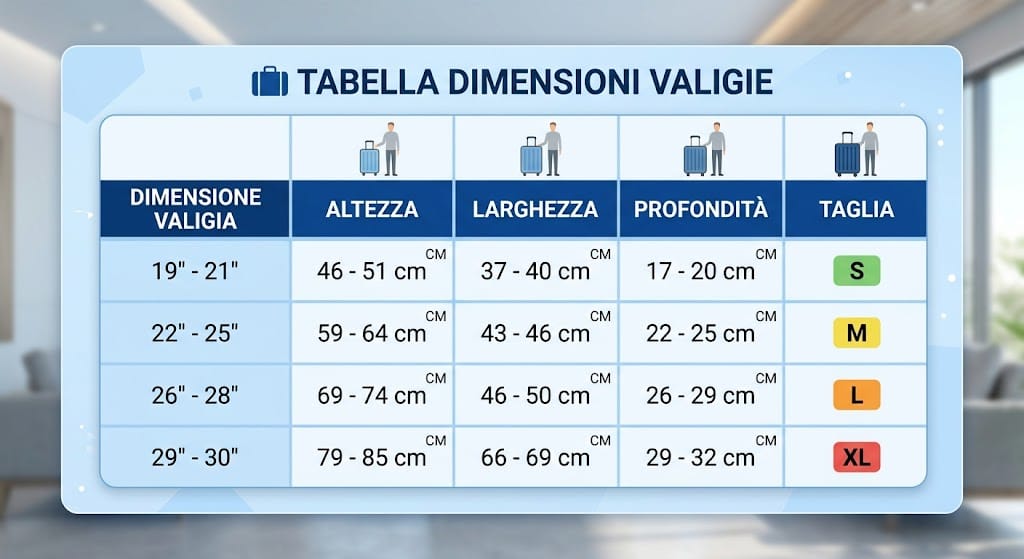 Copri Valigia da Viaggio Copertura Elastica per Trolley Coperchio Custodia Bagaglio S-M-L-XL (Vari Colori e Fantasie) (Copia)
