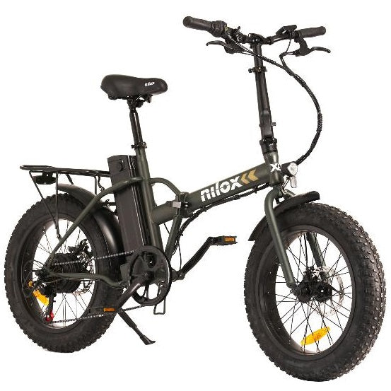Nilox Bici Elettrica X8 Plus Bicicletta Pieghevole 250W Fat Bike Scooter 36V Led
