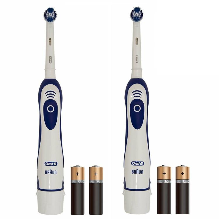 COPPIA 2pz ORAL-B ADVANCE POWER SPAZZOLINO ELETTRICO A BATTERIE AA INCLUSE BRAUN