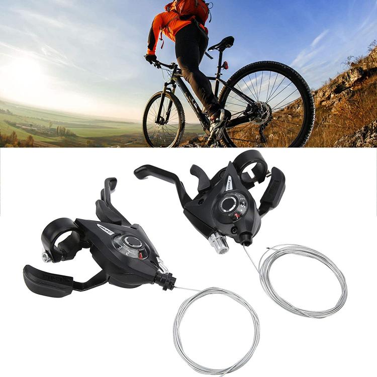 COPPIA COMANDI CAMBIO BICI + LEVE FRENO 3X7 PER BICICLETTA MANOPOLE MTB |XC-1637