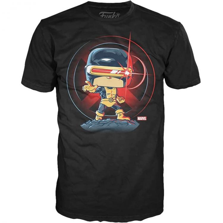 Funko Pop Tees Marvel X-Men Cyclops 502 Glows In The Dark With T-Shirt Taglia M