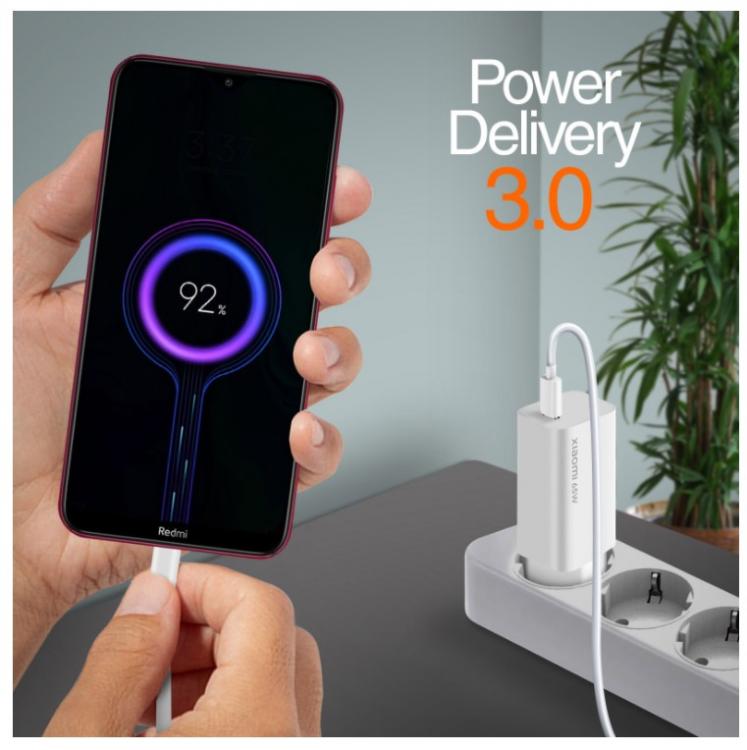 Xiaomi Mi Type-C Fast Charge 65W Gan Tech Caricatore Caricabatterie + Cavo Usb-C