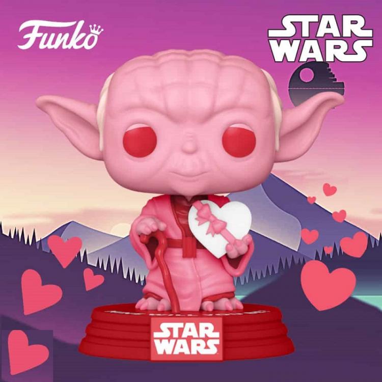 Funko Pop ! Star Wars Valentines - Yoda (421) Pink Vinyl Figure Bobble-Head Rosa
