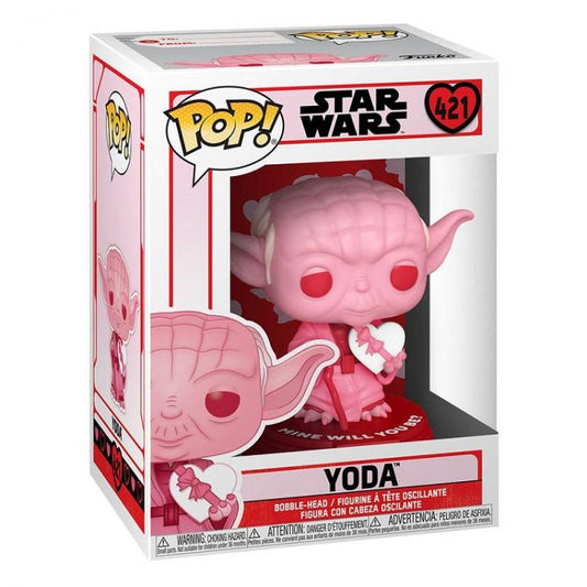 Funko Pop ! Star Wars Valentines - Yoda (421) Pink Vinyl Figure Bobble-Head Rosa